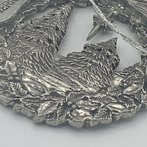 1993 Aitkens Pewter Merry Christmas Ornament #0677 - Made in Canada - Picture 6 of 6
